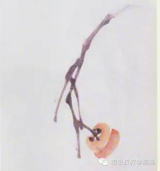 写意柿子叶的画法步骤图,徐湛写意柿子的画法