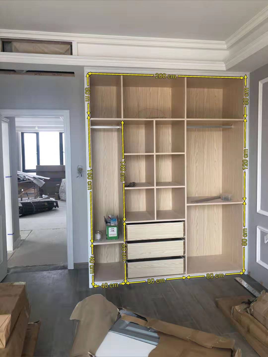 推拉门衣柜卧室家用简易收纳,收纳衣柜40厘米宽推拉门