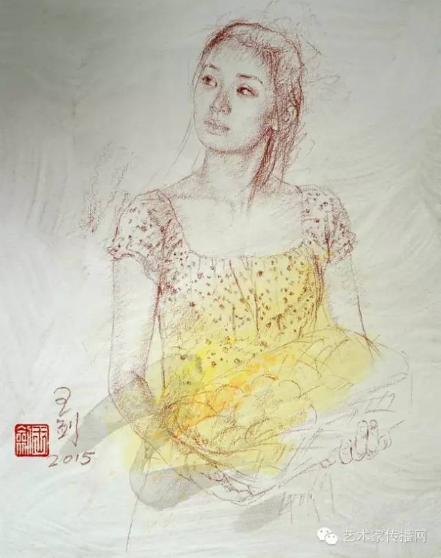 王剑的绘画作品欣赏,画家王剑粉笔画作品欣赏