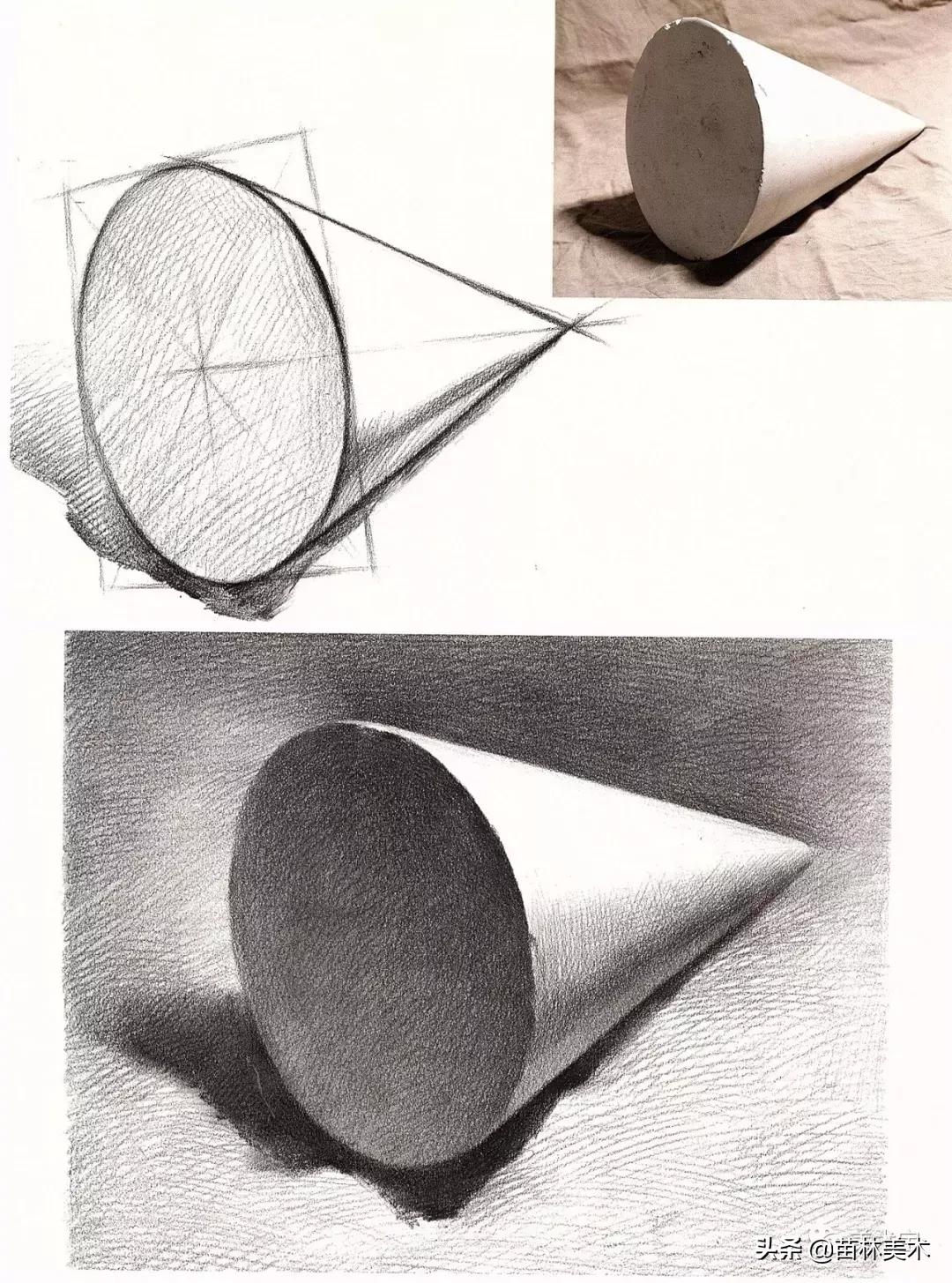 素描简单几何体图片,素描单个几何体大全