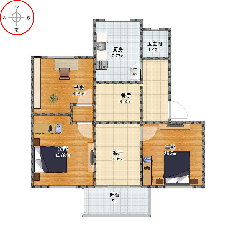 一个新手如何看懂户型图,买房子看不到样板间