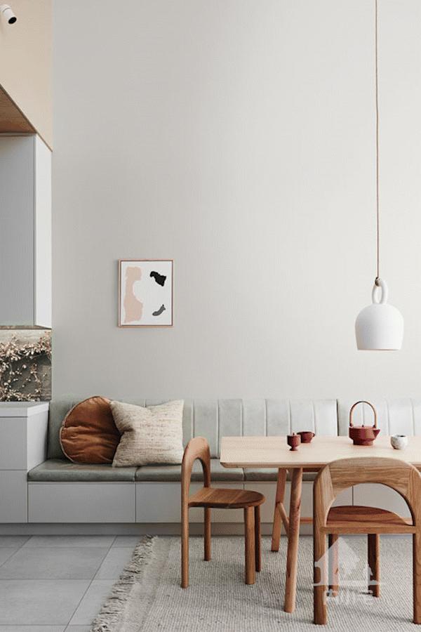 餐厅与阳台之间做个小吧台效果图,法式半开式厨房餐厅隔断吧台一体