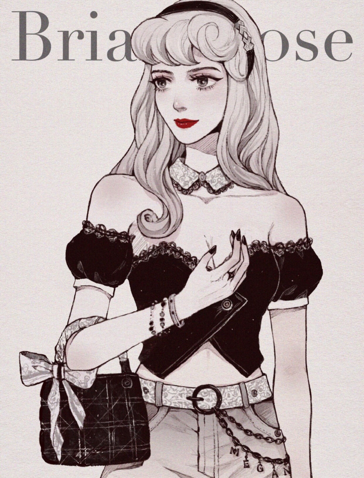 迪士尼长发公主素描画,迪士尼素描画米奇