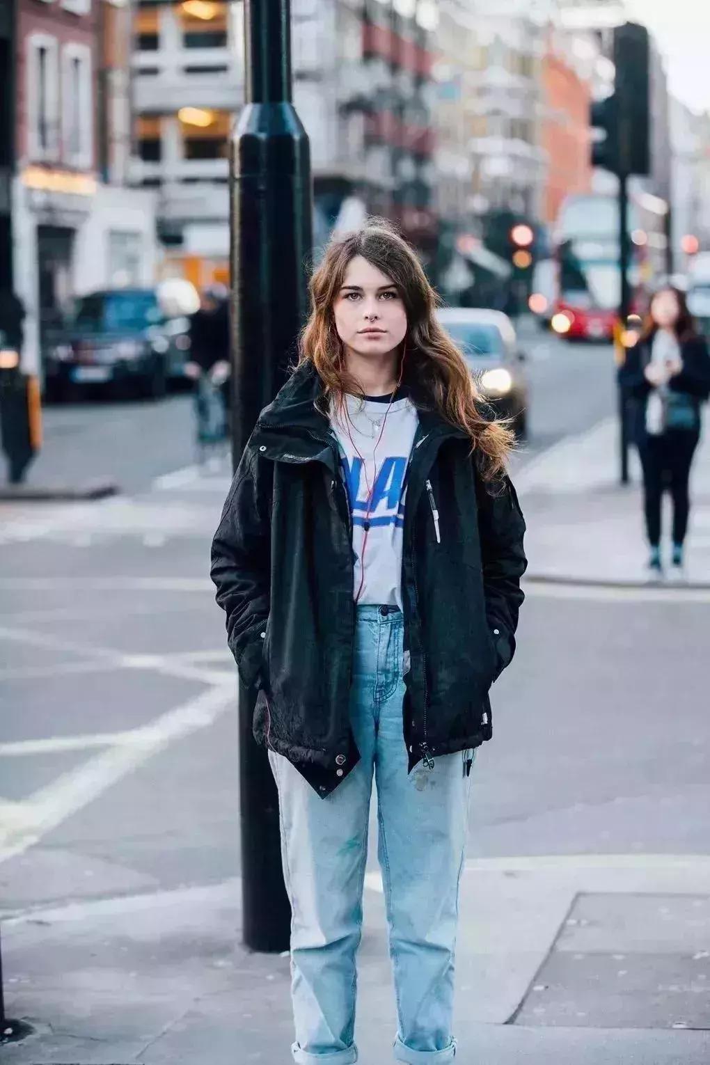 高领衫穿搭,高领打底衫和卫衣搭配