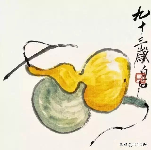 齐白石葫芦作品,齐白石葫芦寓意