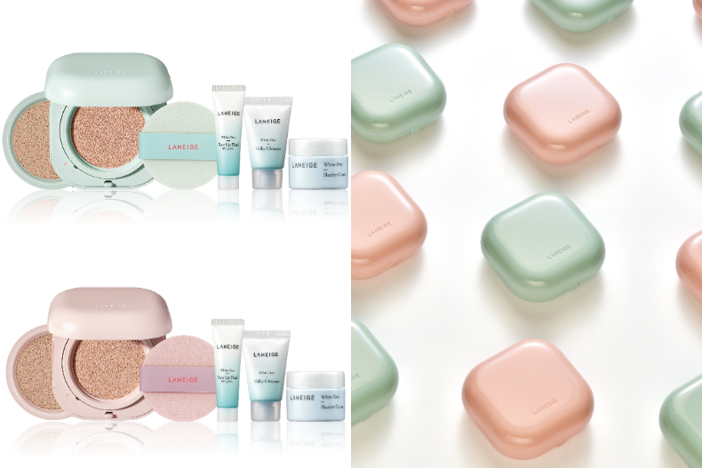 兰芝小方盒气垫,兰芝气垫粉色老款