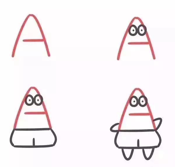 26个字母简笔画简单又好,26个英文字母简笔画大小写