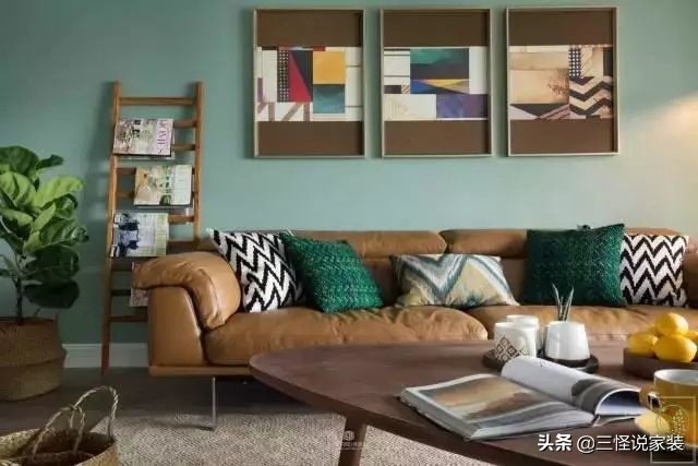 电视背景墙与沙发墙不对称效果图,现在装修沙发背景墙流行什么风格