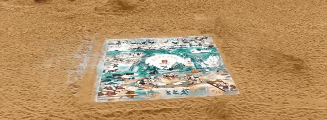 敦煌沙漠惊现64平米巨型沙画，奋战10天10夜创作，仅存在一天就消失