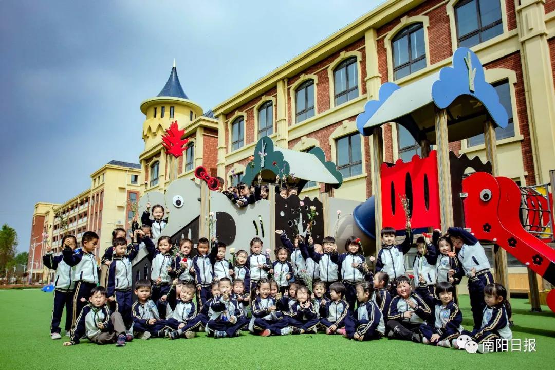 陪伴引领共同成长,南阳市第一完全学校全景校园