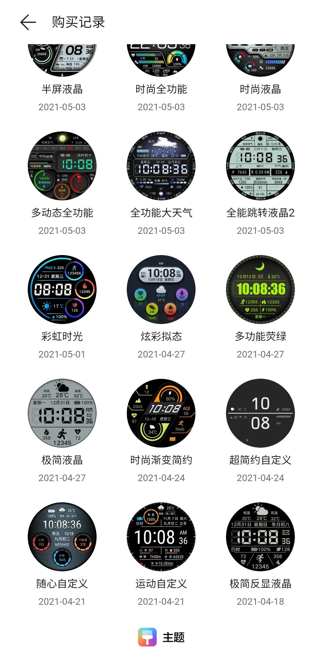 大家都用哪款华为表盘了,华为watchfit表盘