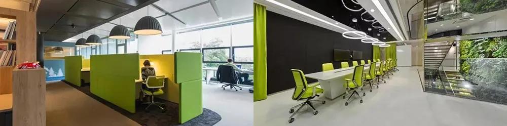 夏日“绿”调丨听说这种色系的办公室，让人不想下班