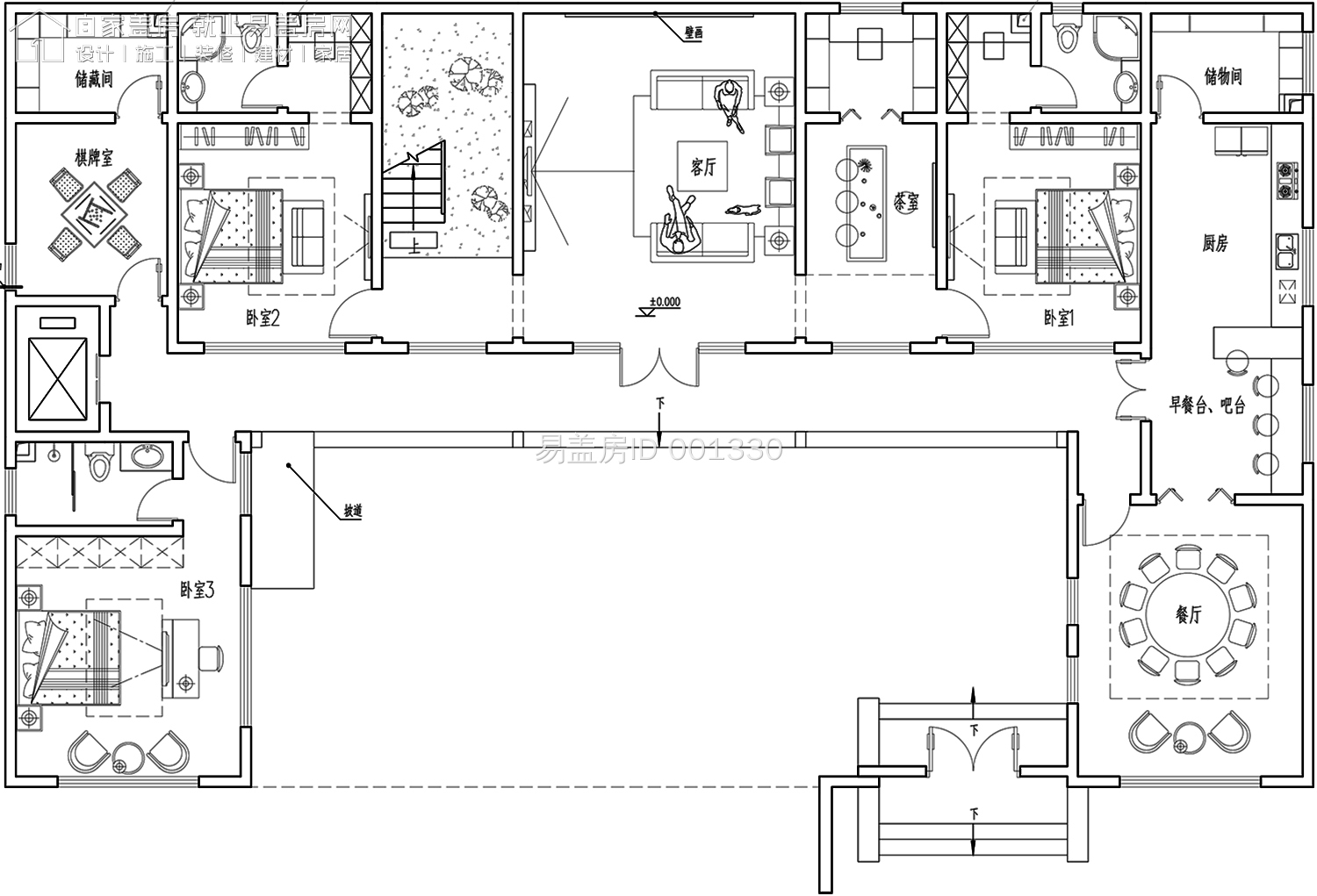 最牛中式四合院设计图及效果图,中式二层四合院永不过时