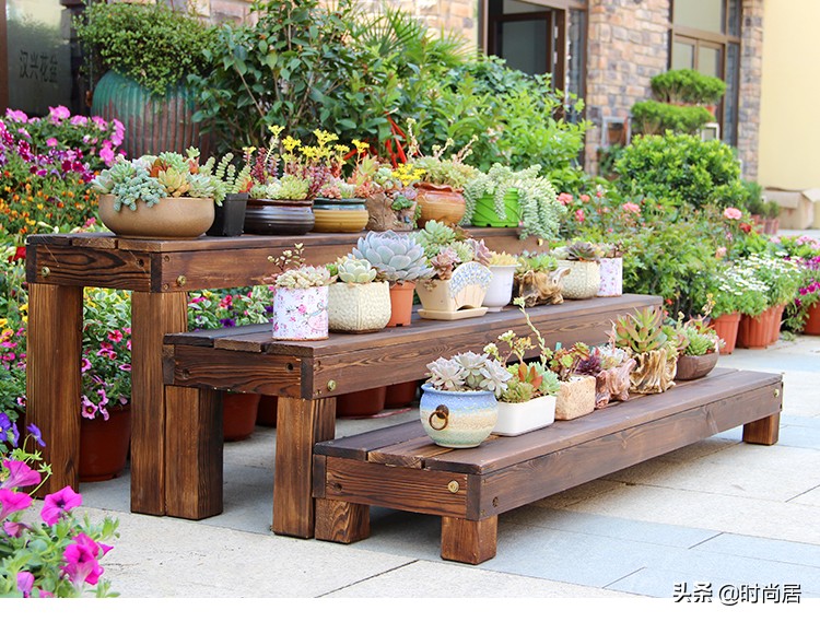 家庭花架放什么样的花盆好看,怎样做的花盆放在花架上才好看