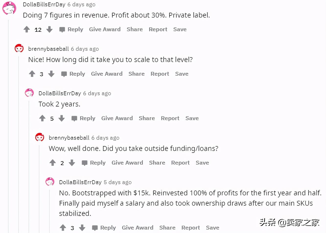 看完国外卖家分享的年收入，我又可以了