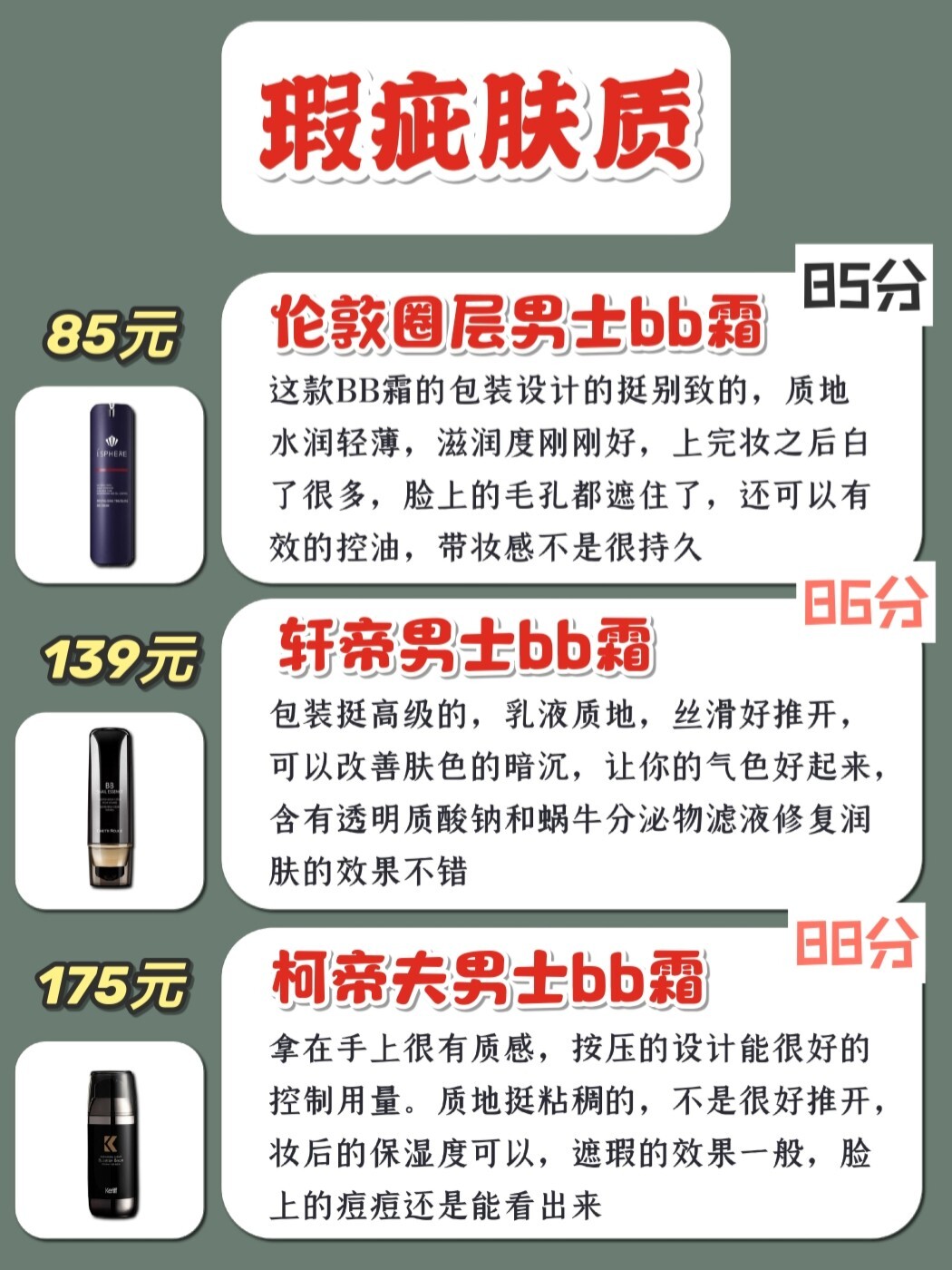 男士BB霜推荐,男士最自然的bb霜