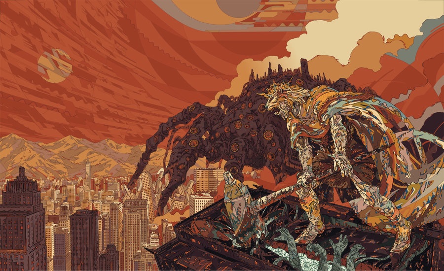 100幅猫腰插画,猫腰创意插画作品