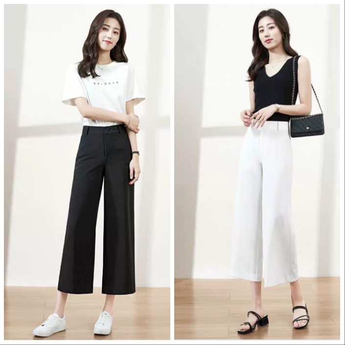 高腰裤搭配上衣显个子高,高腰裤搭配的上衣一整套秋冬款