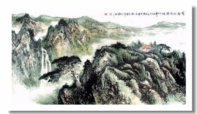 尹延水山水画作品,苏州市水墨山水画