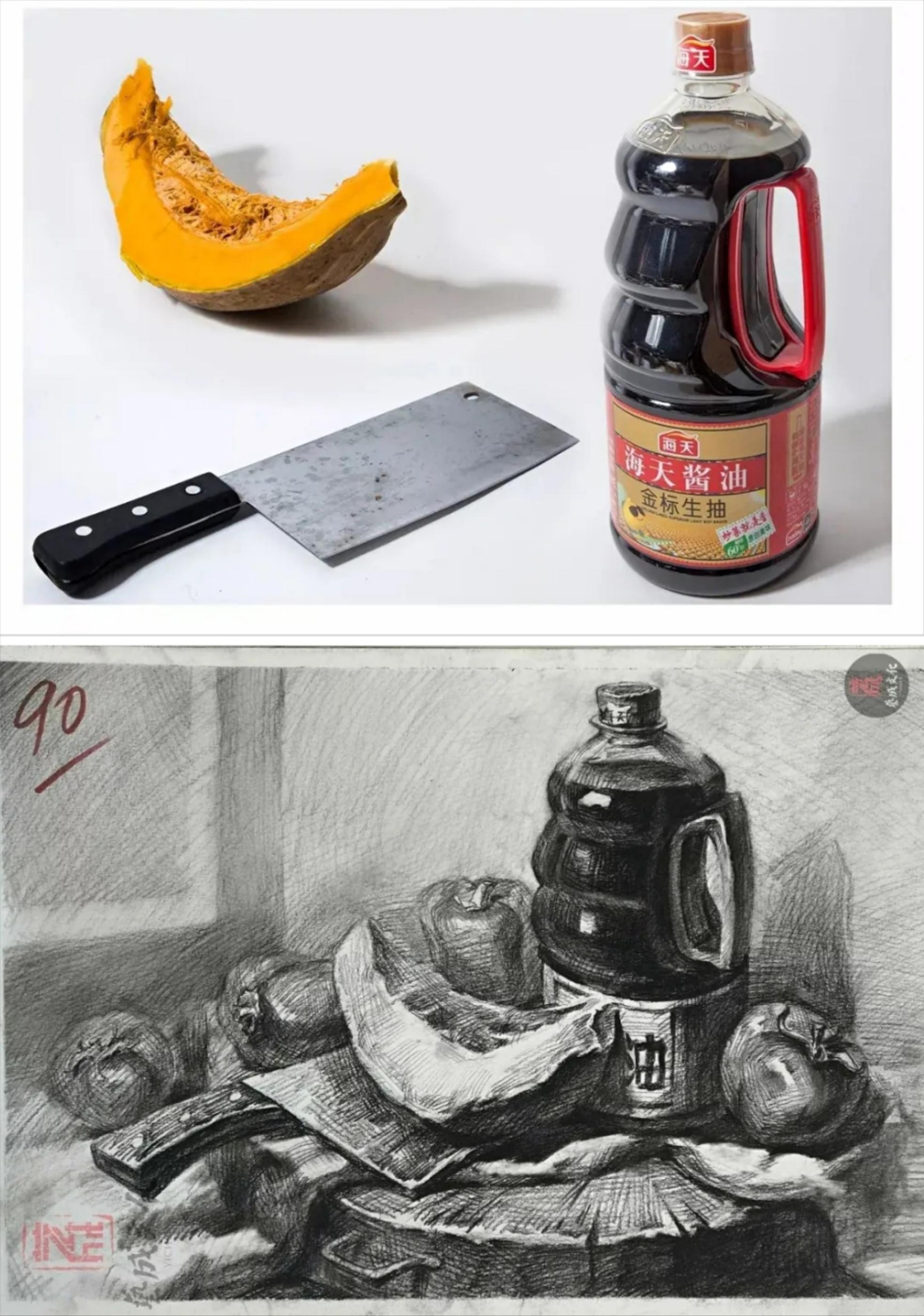 美术素描考试满级作品,素描人物高分卷四大特点