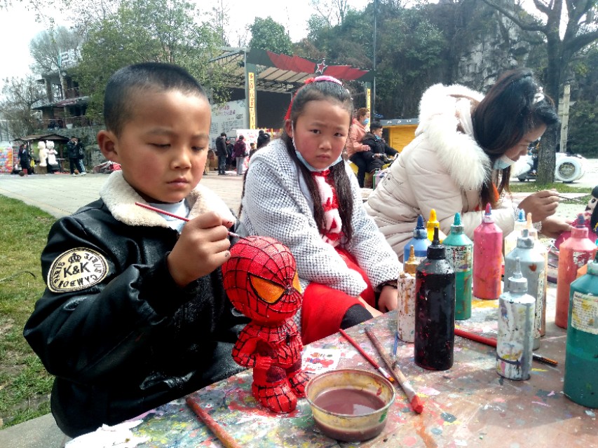 石膏diy绘画图片简单,diy染色石膏