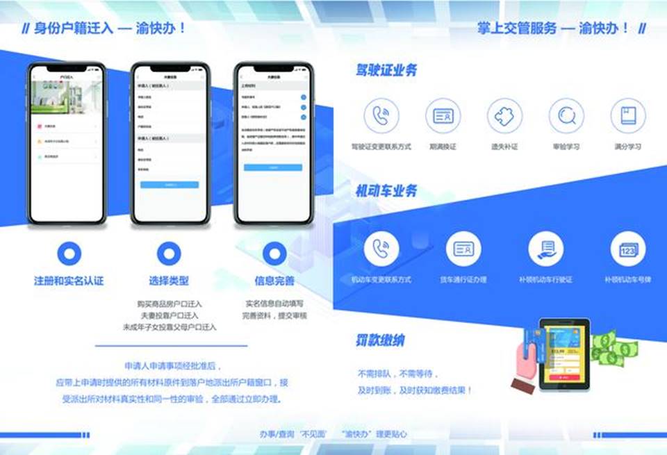 重庆市政府APP客户端“渝快办”今日成功上线，首批推出300+项老百姓最关心、最高频、最便捷的便民服务事项