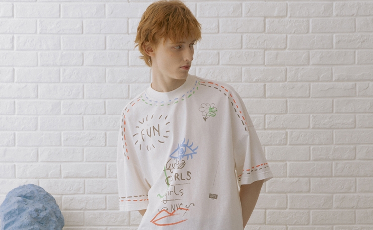 趣味涂鸦t恤,ins风格夏季t恤趣味涂鸦