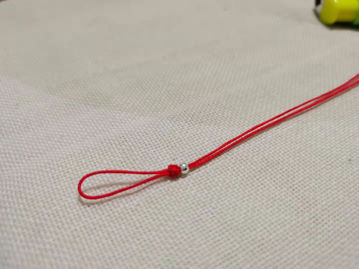 细手绳编转运珠手绳教程,红绳转运珠编绳教程