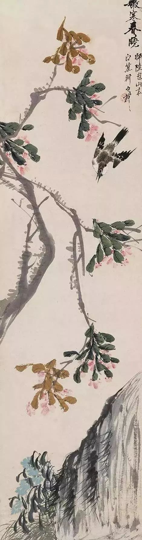 潘天寿写意花鸟画要义,著名画家潘天寿花鸟画构图理论