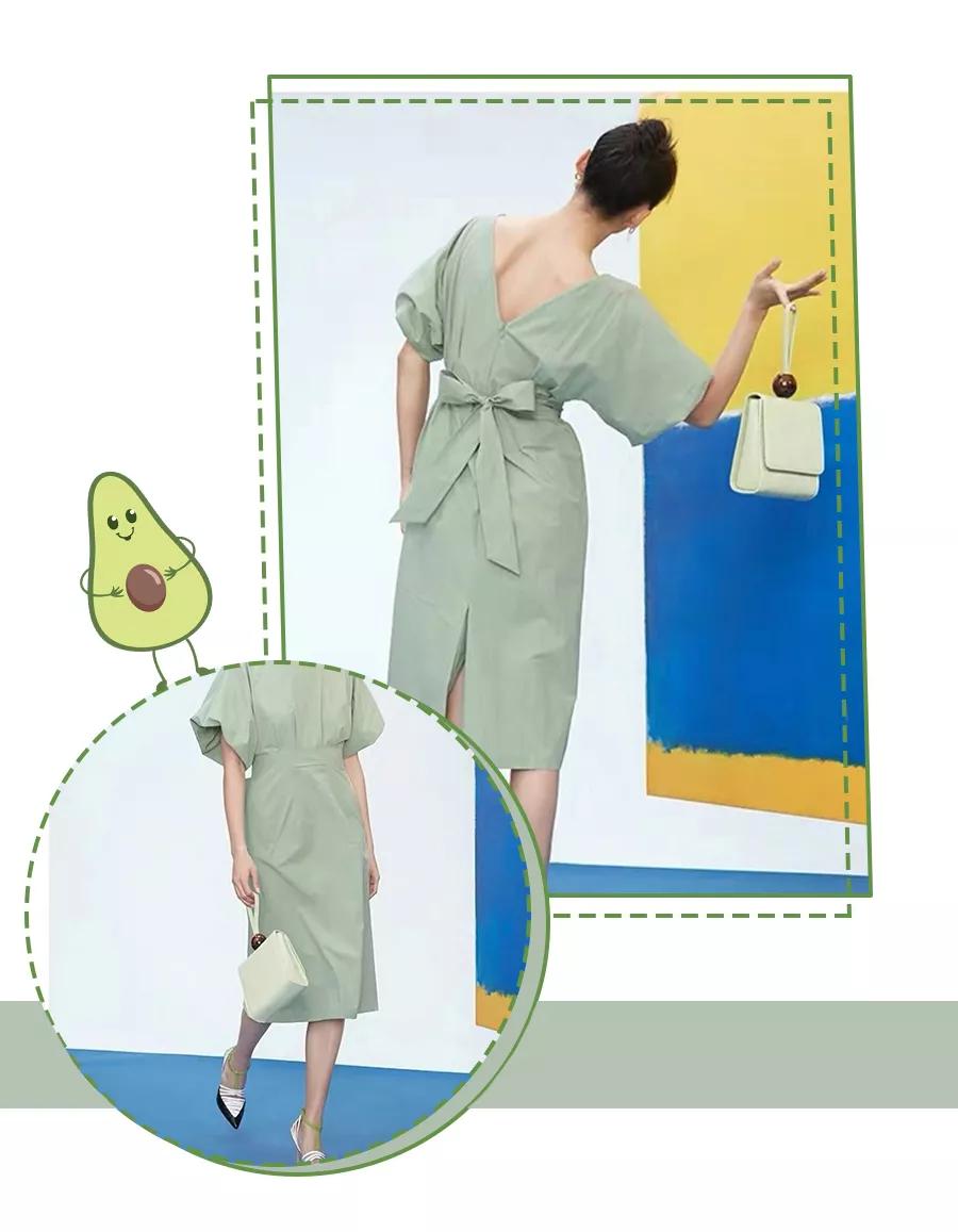 牛油果绿流行,牛油果绿跳色搭配款式