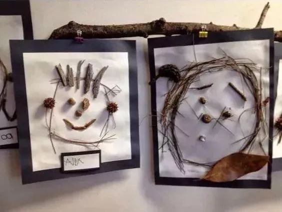 幼儿园用干树枝做成的手工,树枝创意100种手工画幼儿园