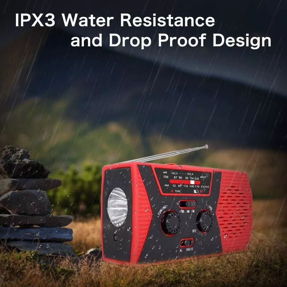 售价不到30美元的​RegeMoudal紧急太阳能手摇发电收音机