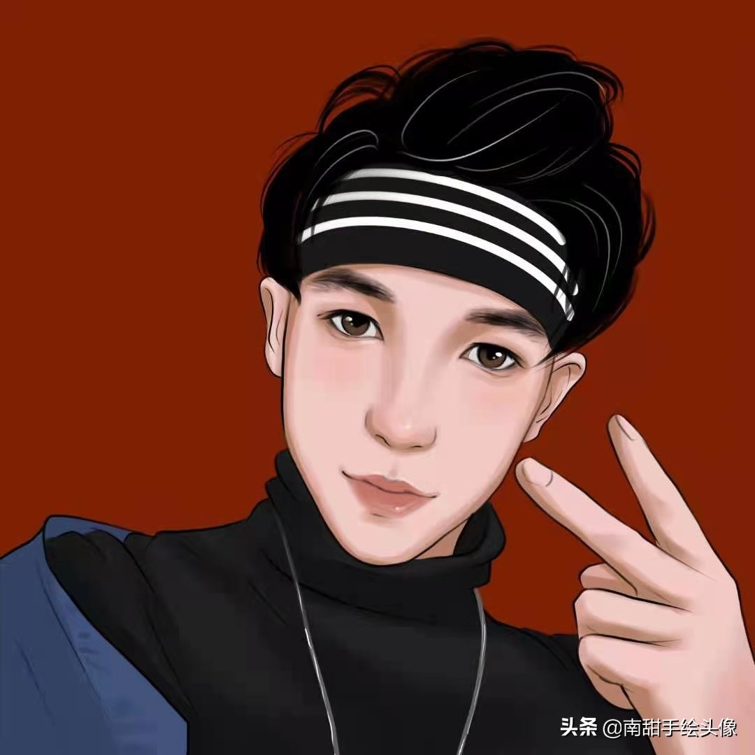 唯美手绘微信头像男女专用,手绘插画头像成熟男士专用