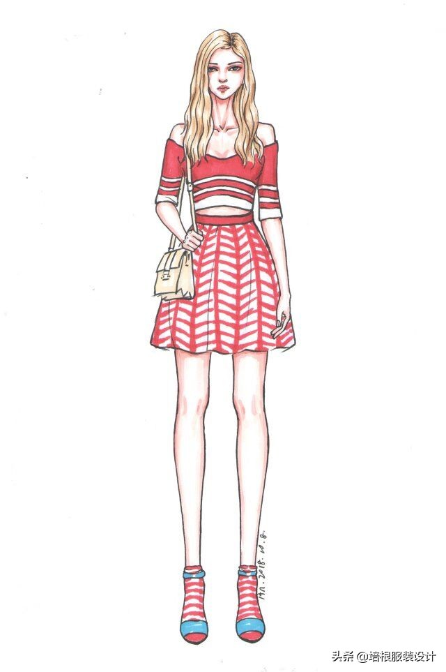 一个系列服装手绘画,服装画手绘儿童