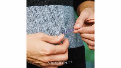 用塑料吸管修复衣服拉链,用吸管就可以修复拉链