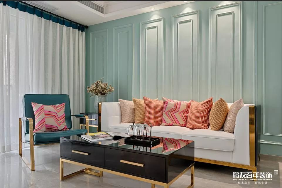 鹏友的•宅［拾壹］全案25.68W，104㎡轻奢美式—中铁.万国城