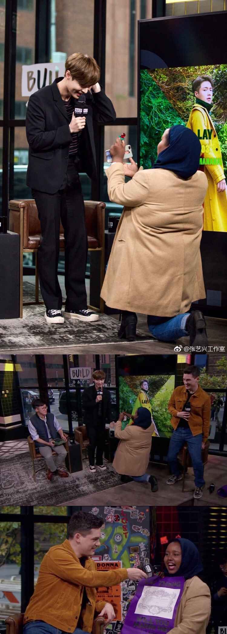 张艺兴美国纪录片采访,张艺兴美国直播录音棚