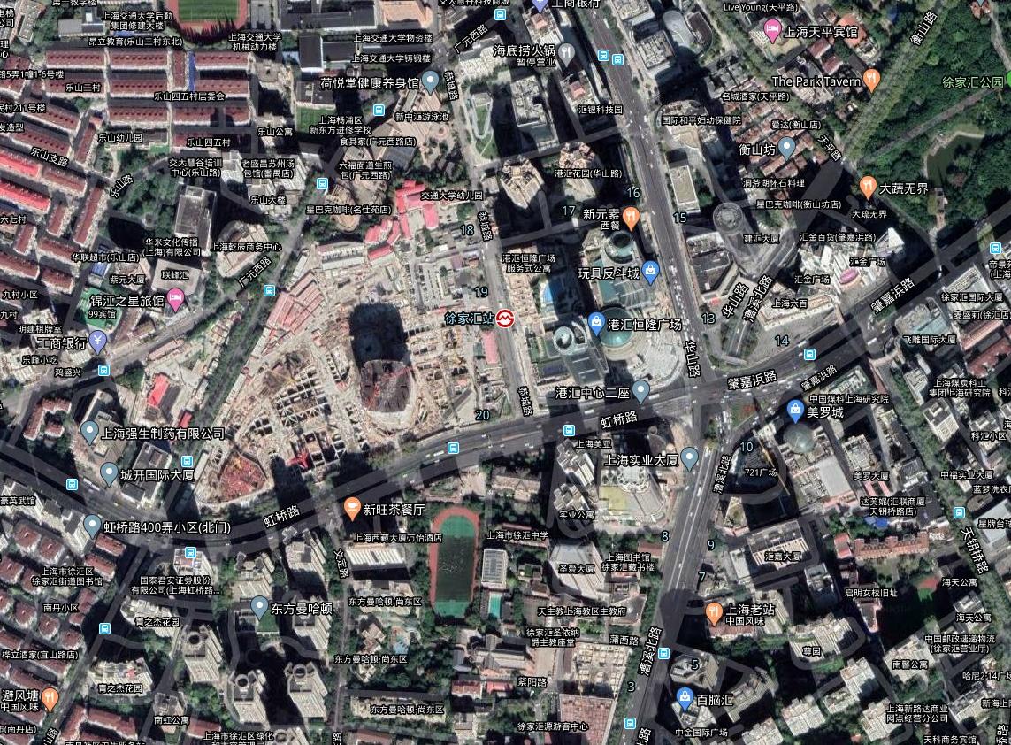 上海徐家汇中心现状,上海徐家汇中心