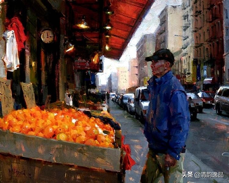 美国艺术家乔biwler油画作品赏析,丽莎印象派油画欣赏