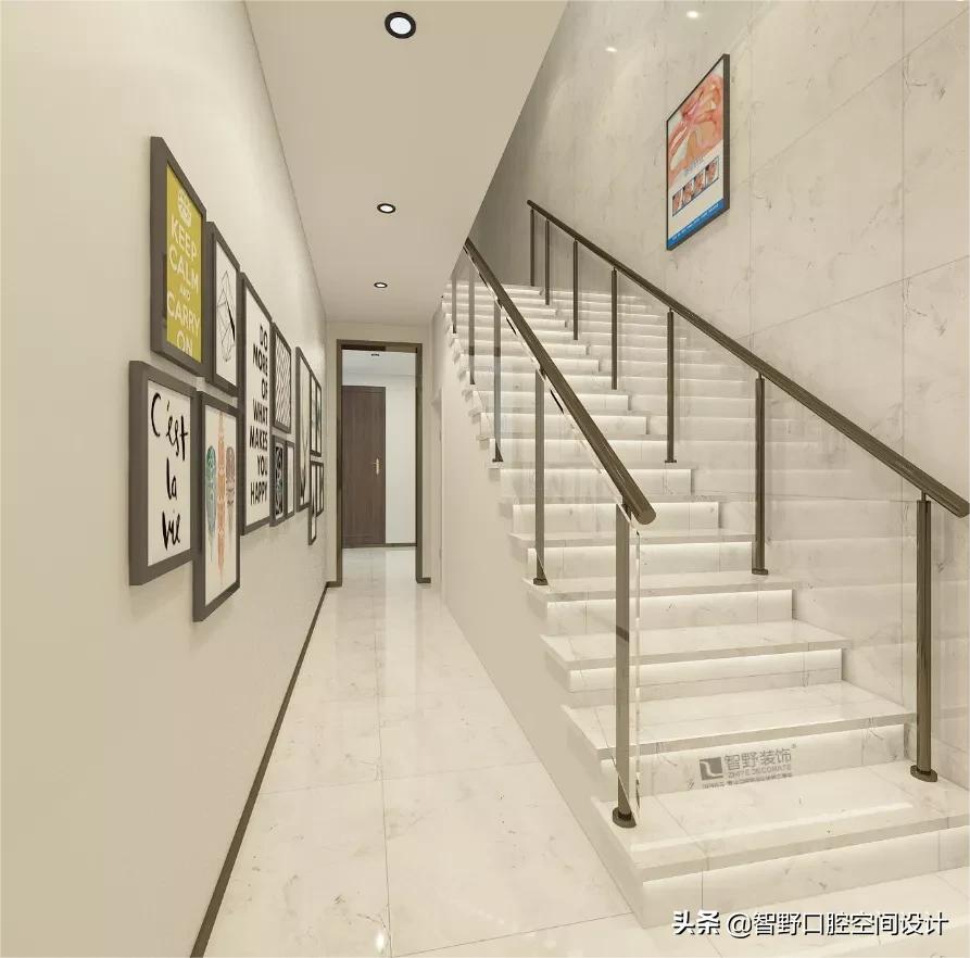 牙科诊所装修设计效果图两层,口腔牙科装修设计效果图