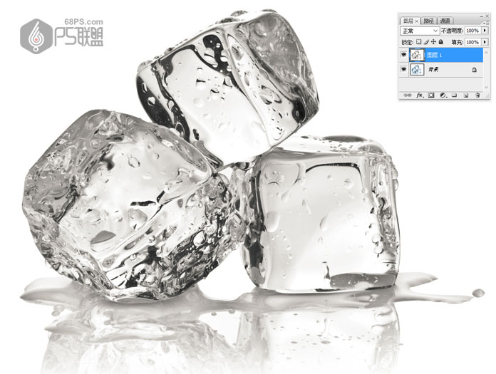 ps不透明冰块的制作方法,ps抠取透明冰块