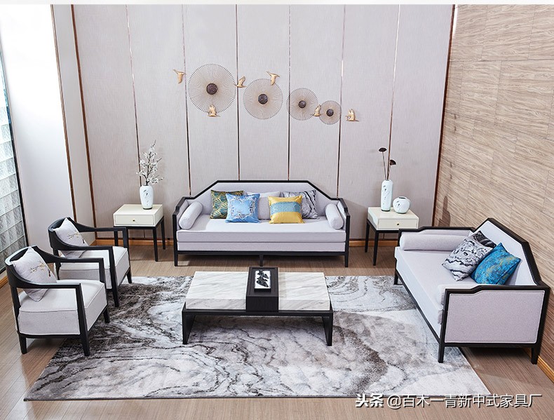 禅意新中式家具沙发,布艺沙发新中式风格