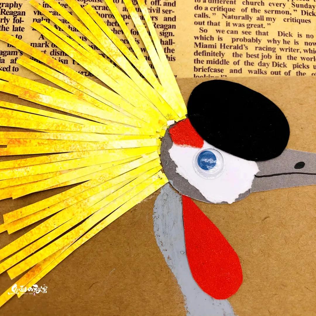 黑冠鹤剪纸作品,黑冠鹤玩具