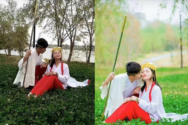 修图前后对比婚纱照太丑,修图对比前后婚纱照海边