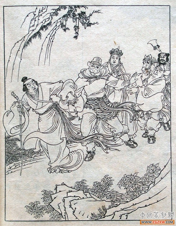 《西游记》之三打白骨精背景图,西游记三打白骨精文字版图文