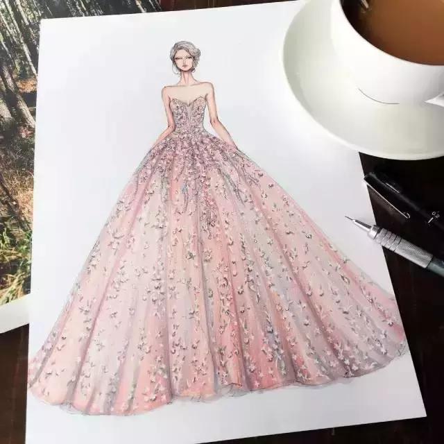 手绘时装插画,时尚插画手绘简单又漂亮