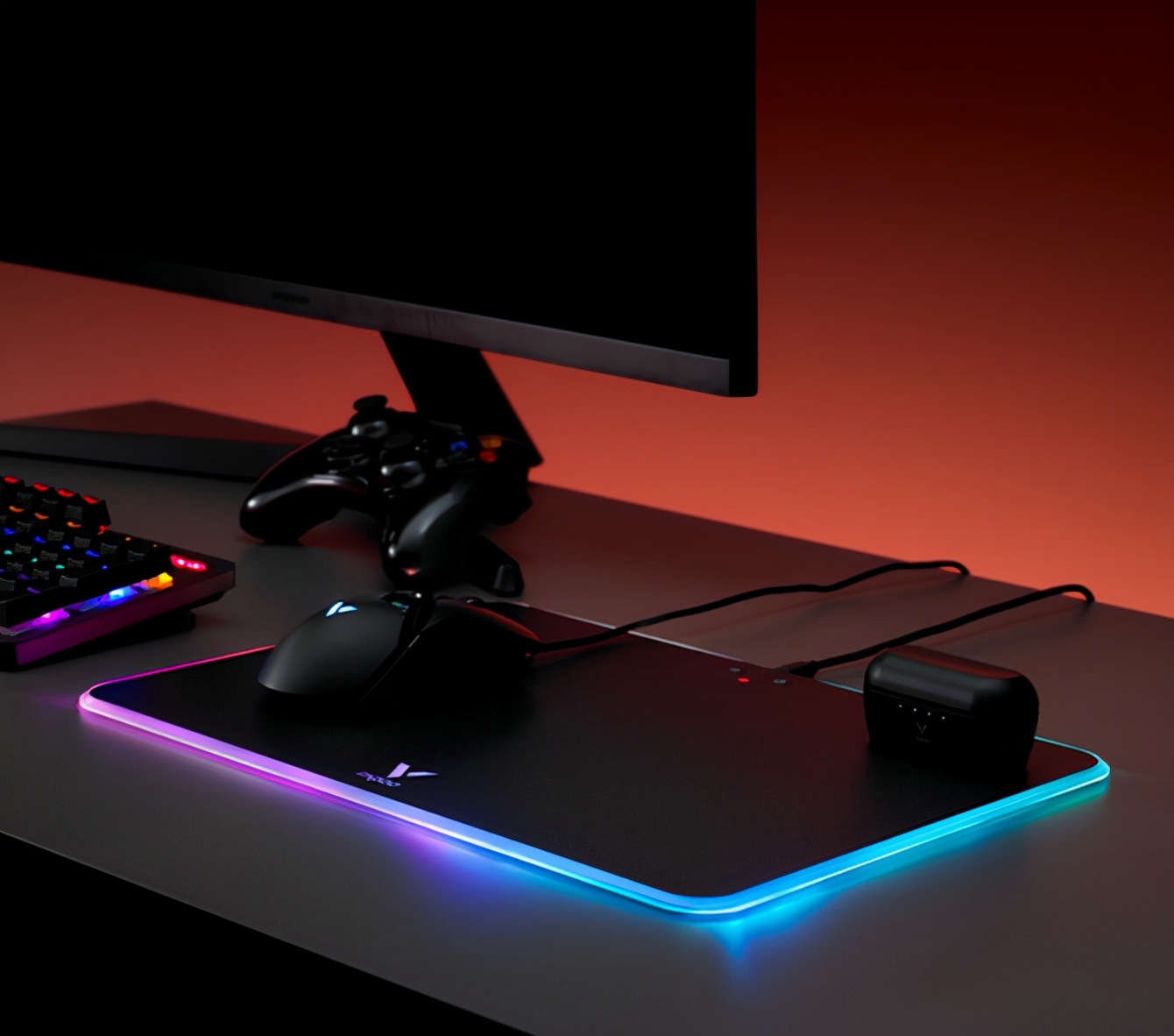 雷柏v10cs鼠标垫,雷柏v10rgb鼠标垫打游戏