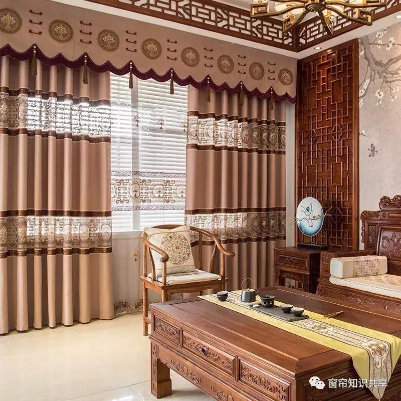 新中式25公分的帘头造型,新中式帘头尺寸