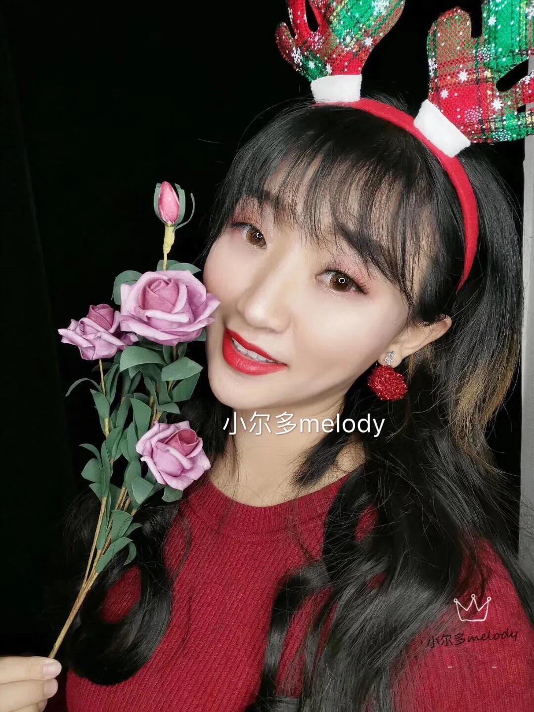 跨年妆红色系妆容,新年元气妆