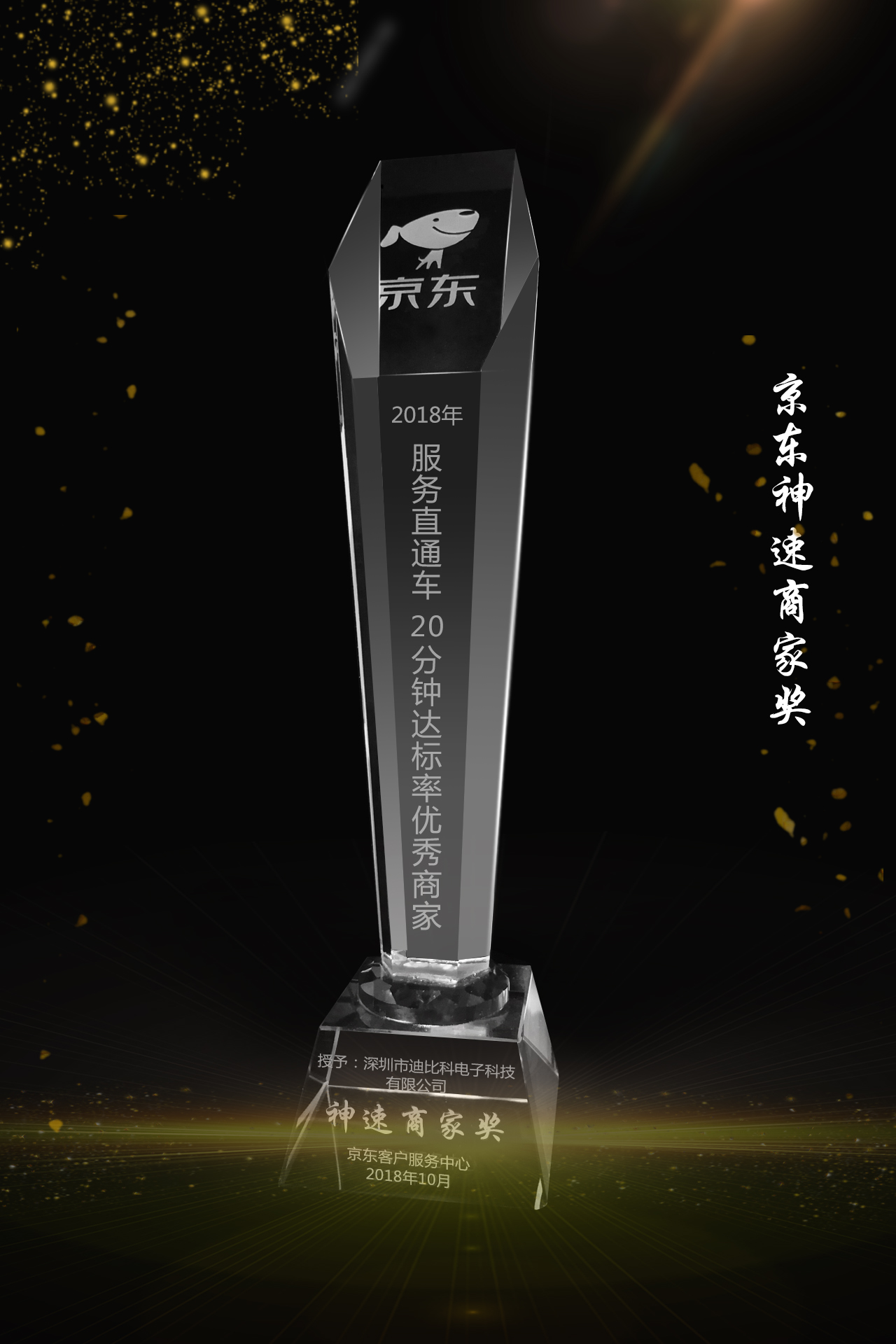 「喜报」斯丹德荣获京东2018年服务直通车优秀商家大奖!